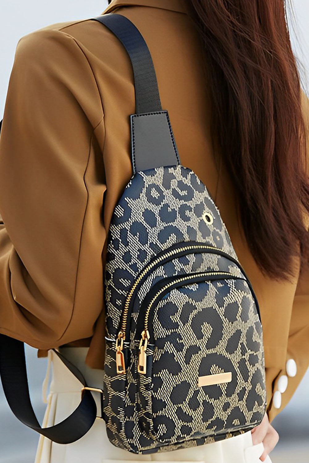 Leopard sling bag