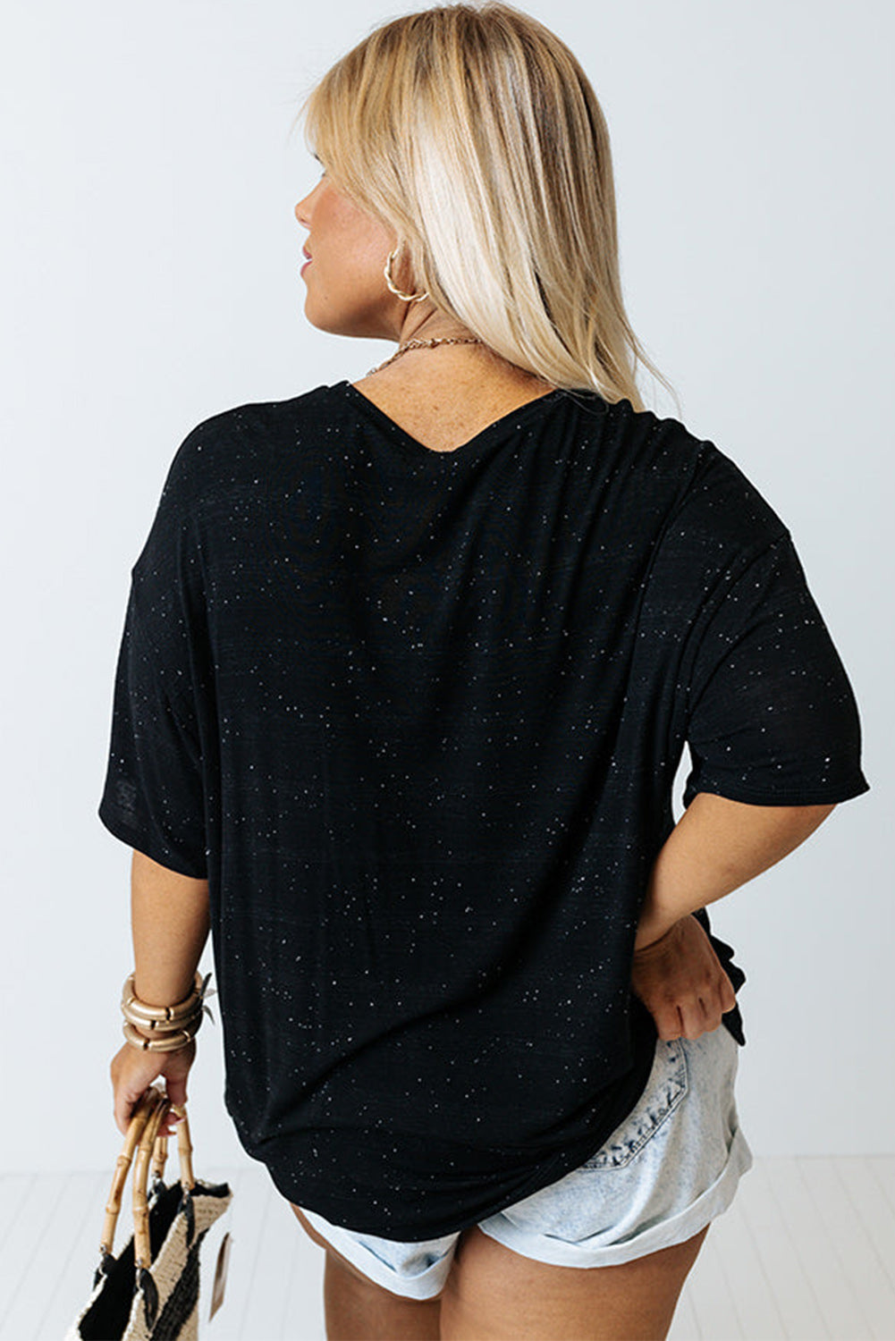 Black Glitter Tee