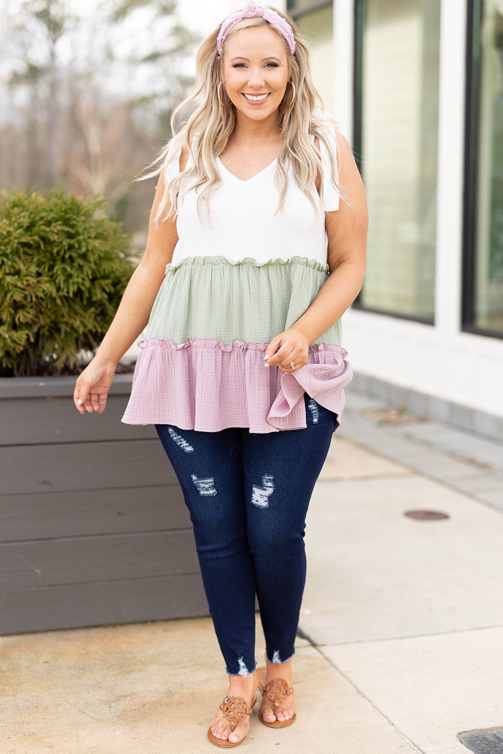 Tiered Ruffle Babydoll Tank