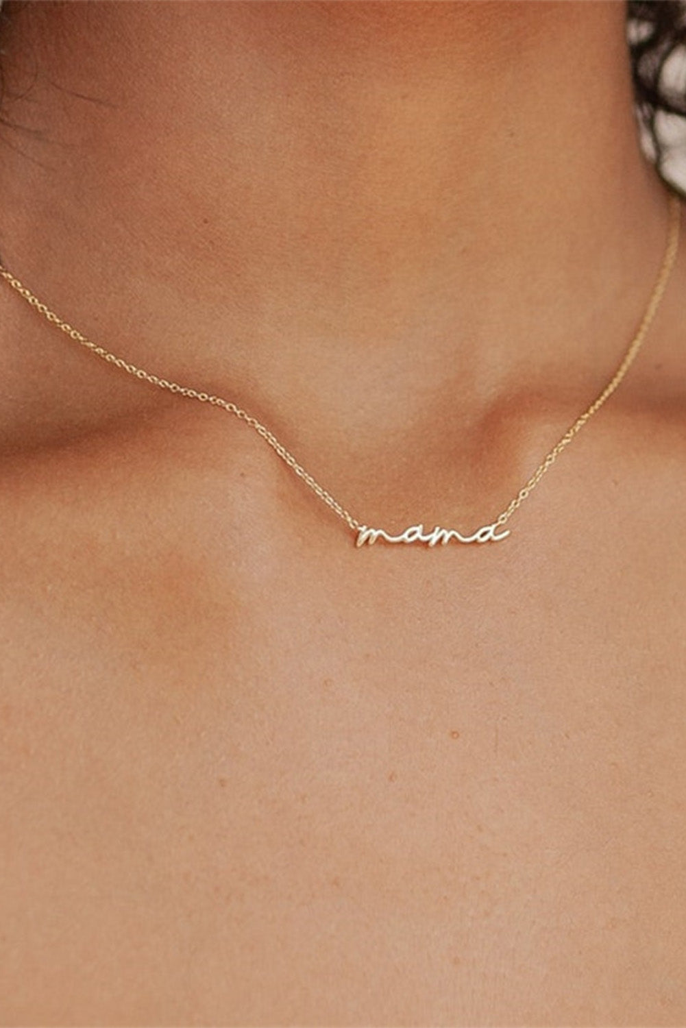 Mama Script Necklace