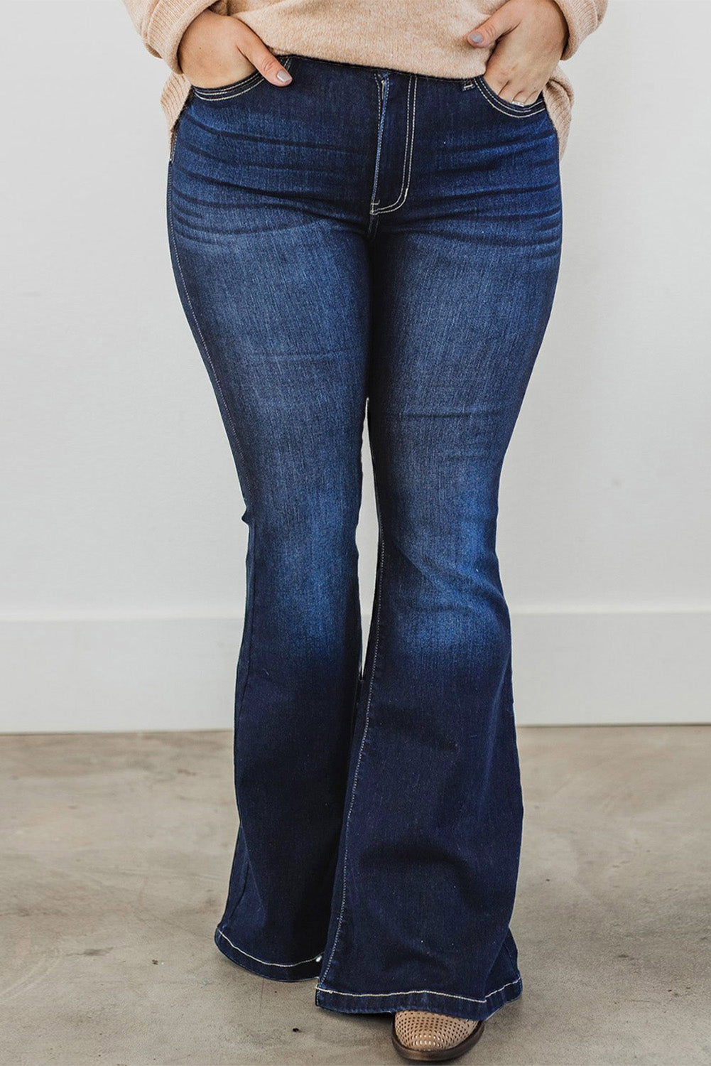 Mid-Rise Flared Jeans