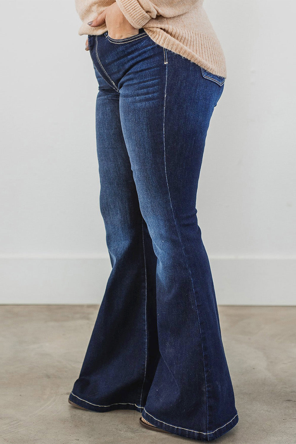 Mid-Rise Flared Jeans