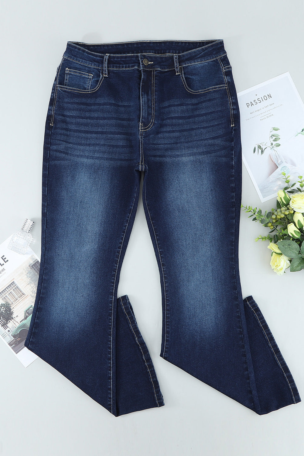 Mid-Rise Flared Jeans