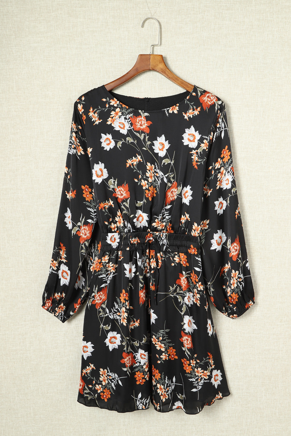 Bubble Sleeve Floral Dress