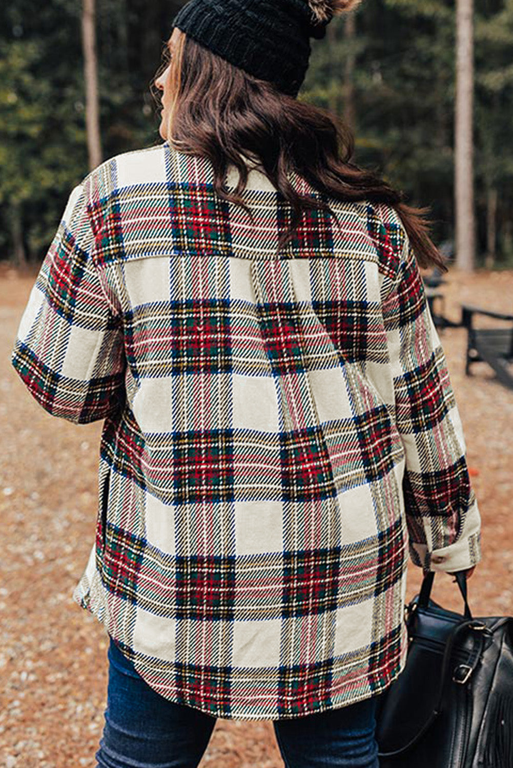 Plaid Flap Pocket Jacket